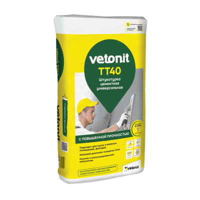 Штукатурка цементная ветонит ТТ40 25кг (фото)