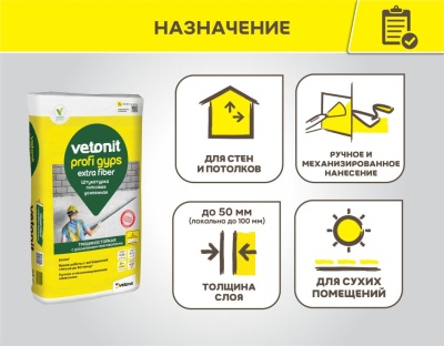 ветонит профи гипс 25 кг кат. A (фото)